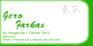gero farkas business card